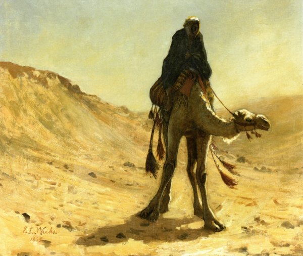 Main Product Photo of The Camel Rider Painting by Edwin Lord Weeks