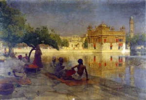 The Golden Temple, Amritsar Oil painting by Edwin Lord Weeks