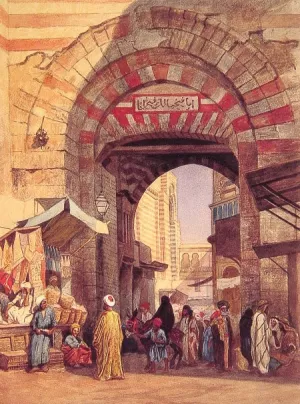The Moorish Bazaar by Edwin Lord Weeks - Oil Painting Reproduction
