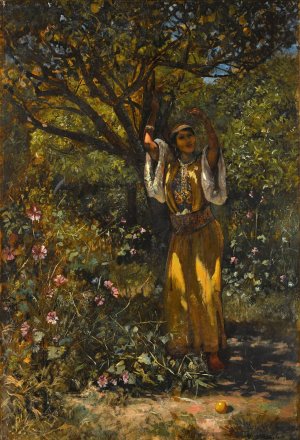 The Moroccan Girl by Edwin Lord Weeks Oil Painting
