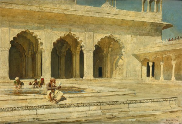 The Pearl Mosque, Agra by Edwin Lord Weeks - Hand-Painted Oil Painting Reproduction