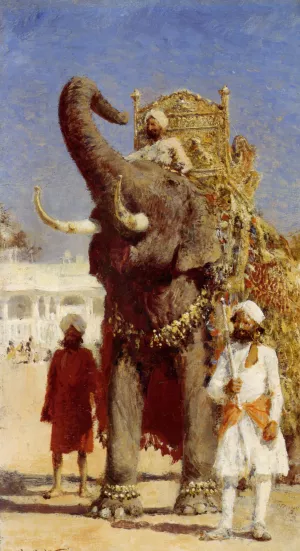The Rajahs Elephant Oil painting by Edwin Lord Weeks