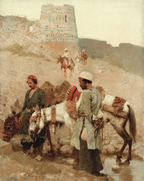 Main Product Photo of Traveling In Persia  Painting by Edwin Lord Weeks