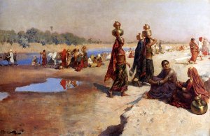 Water Carriers of the Ganges Oil painting by Edwin Lord Weeks