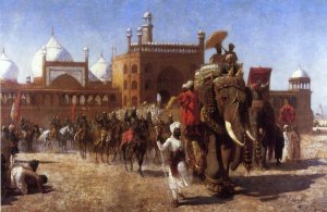 Weeks the Return of the Imperial Court from the Great Mosque at Delhi in the Reign of Shah Jehan - Seventeenth Century