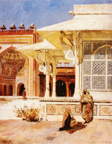 White Marble Tomb at Suittitor, Skiri by Edwin Lord Weeks - Hand-Painted Oil Painting Reproduction