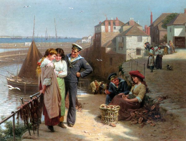 Main Product Photo of Naval Manoeuvres Painting by Edwin Thomas Roberts