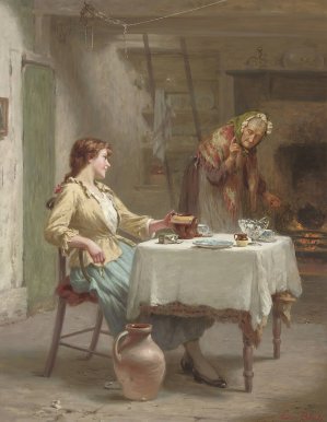 On the boil by Edwin Thomas Roberts Oil Painting