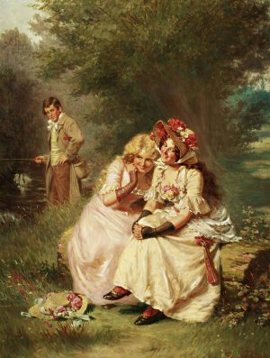 The Jolly Anglers by Edwin Thomas Roberts Oil Painting