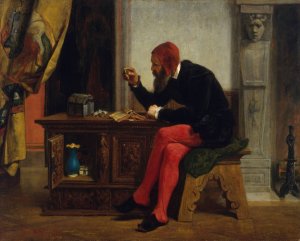 The Antiquary by Edwin White Oil Painting