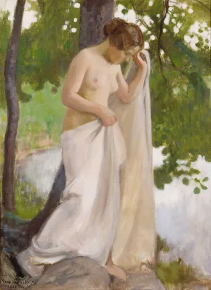 Bathing Sheet by Eero Jarnefelt Oil Painting