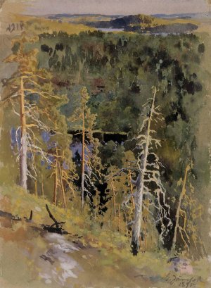 Forest Landscape by Eero Jarnefelt Oil Painting