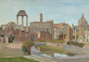 Forum Romanum by Eero Jarnefelt Oil Painting