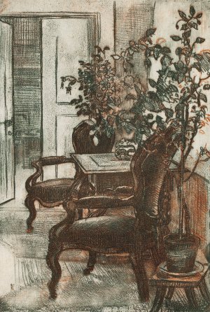 Interior of Suviranta by Eero Jarnefelt Oil Painting