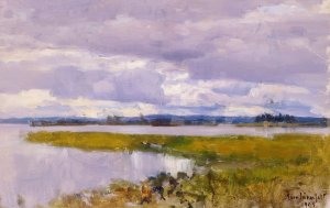 Landscape by Eero Jarnefelt Oil Painting