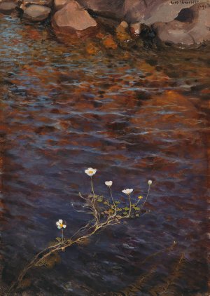 Pond Water Crowfoot by Eero Jarnefelt Oil Painting