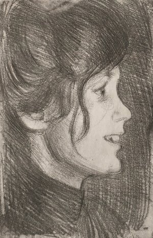 Portrait Of A Young Woman by Eero Jarnefelt Oil Painting