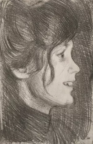 Portrait Of A Young Woman Oil painting by Eero Jarnefelt