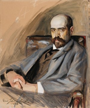 Portrait of Gunnar Berndtson by Eero Jarnefelt Oil Painting