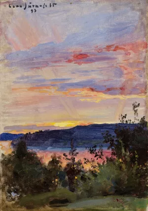 Sunset by Eero Jarnefelt Oil Painting