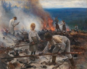 Under the Yoke by Eero Jarnefelt Oil Painting
