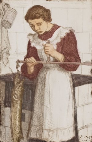 Weighing The Pike by Eero Jarnefelt Oil Painting