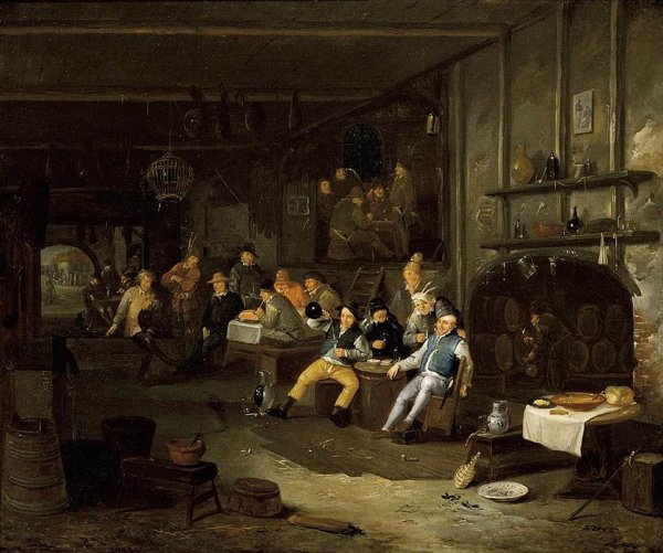 Main Product Photo of Interior of an Inn Painting by Egbert Van Heemskerck The Younger