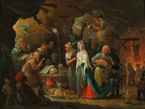 The Temptation of Saint Anthony by Egbert Van Heemskerck The Younger Oil Painting