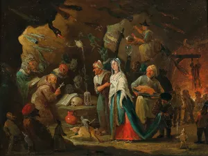 The Temptation of Saint Anthony by Egbert Van Heemskerck The Younger Oil Painting