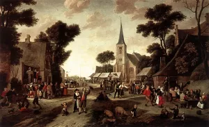 The Fair painting by Egbert Van Der Poel