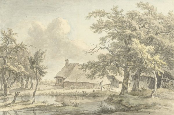 Main Product Photo of Boerderij te Eext  Painting by Egbert Van Drielst