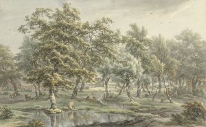 Landscape in Eext by Egbert Van Drielst Oil Painting
