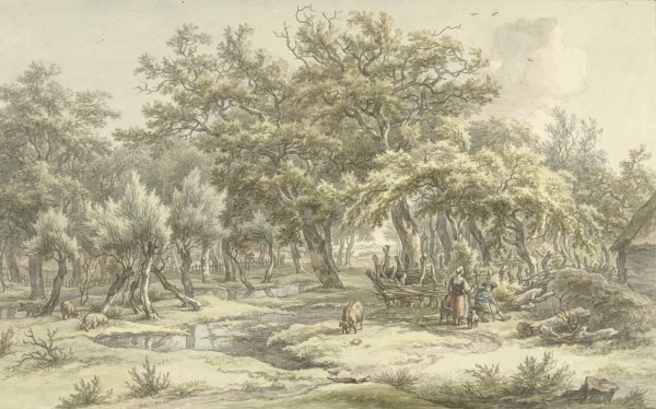 Main Product Photo of Landschap bij Eext  Painting by Egbert Van Drielst