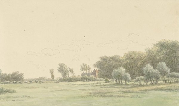 Main Product Photo of Landschap in de omgeving van Wageningen  Painting by Egbert Van Drielst