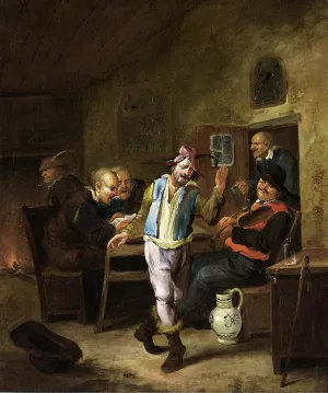 Peasants in a Tavern by Egbert Jaspersz Van Heemskerck The Elder - Oil Painting Reproduction