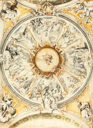 The Life of Ignatius Loyola by Egid Quirin Asam Oil Painting