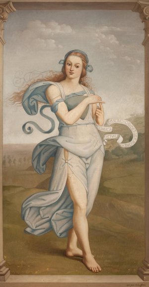 Thalia, Muse of Comedy by Egide Godfried Guffens Oil Painting