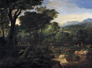 Pastoral Landscape by Eglon Van Der Neer Oil Painting