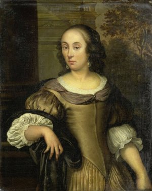 Portrait of a young woman by Eglon Van Der Neer Oil Painting
