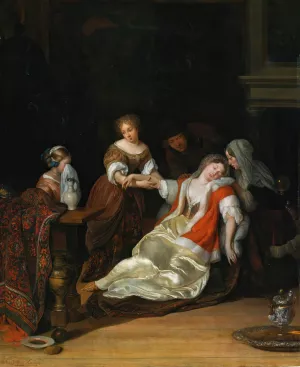 The Fainting Fit by Eglon Van Der Neer Oil Painting