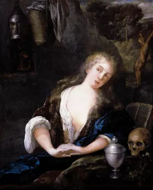 The Penitent Magdalene by Eglon Van Der Neer Oil Painting