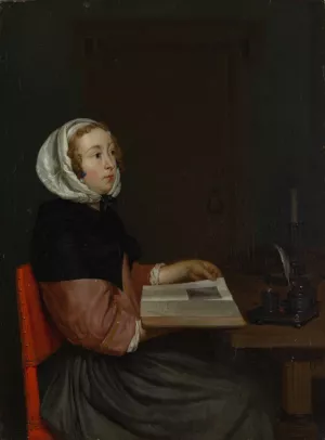 The Reader by Eglon Van Der Neer Oil Painting