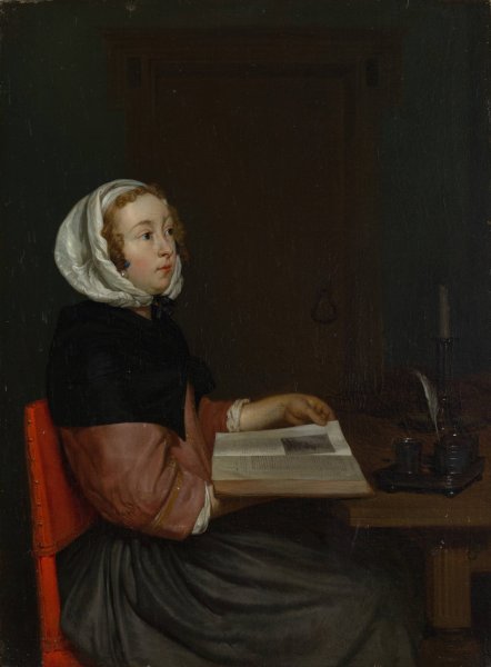 Main Product Photo of The Reader Painting by Eglon Van Der Neer