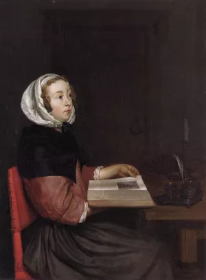The Reader by Eglon Van Der Neer - Oil Painting Reproduction