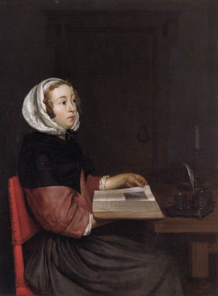 Main Product Photo of The Reader Painting by Eglon Van Der Neer