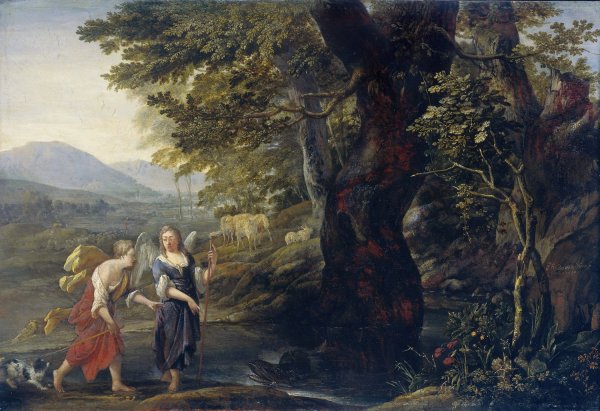 Main Product Photo of Tobias and the Angel  Painting by Eglon Van Der Neer