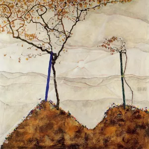 Autumn Sun I by Egon Schiele Oil Painting