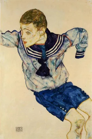 Boy in a Sailor Suit painting by Egon Schiele