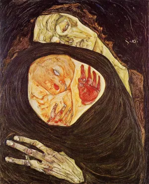 Dead Mother by Egon Schiele - Oil Painting Reproduction