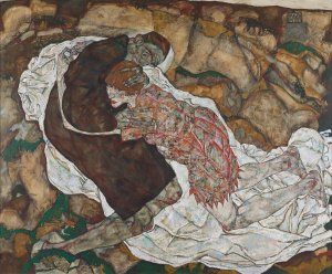 Death and Girl by Egon Schiele Oil Painting